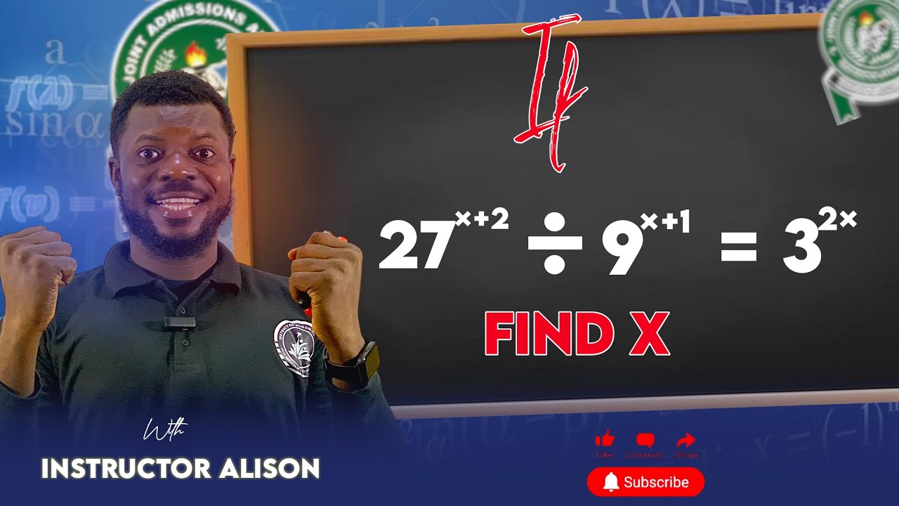 2025 JAMB LIKE QUESTION ON EXPONENTIAL FUNCTION