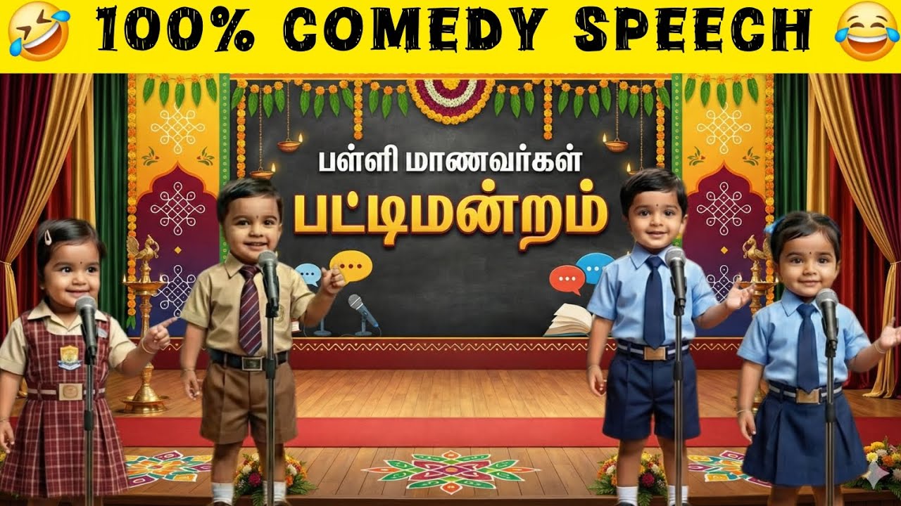 எங்கே சந்தோஷம் அதிகம்? வீடா? ஸ்கூலா? | Tamil Kids School Pattimandram