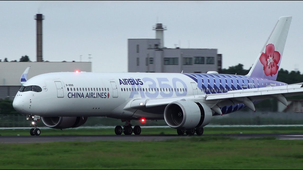 China Airlines Airbus A350-900 B-18918 Landing at Narita RWY 34R