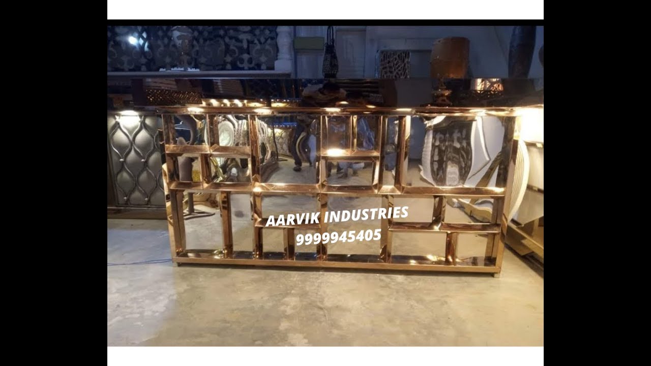 #CateringCounter #Aarvik Industries Latest Stainless Steel LED Golden Counter Design by Aarvik