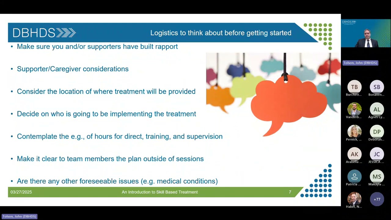 Introduction to Skill Based Treatment