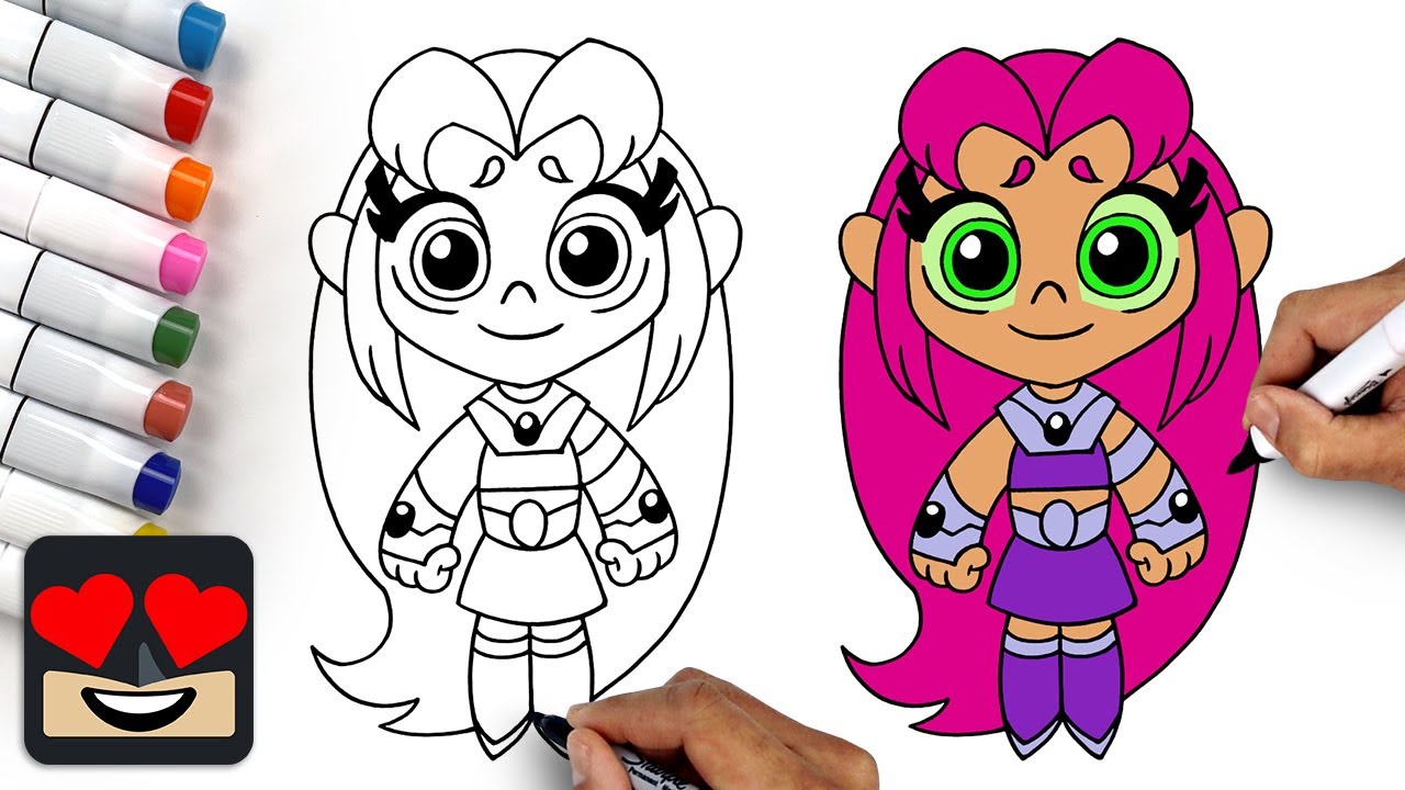 How To Draw Starfire | Teen Titans GO!