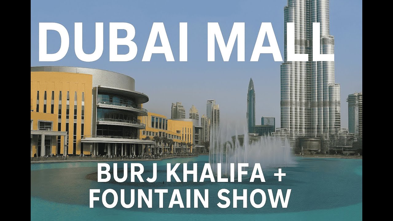 Dubai Mall Walking Tour 2025 | Burj Khalifa View & Dubai Fountain Show