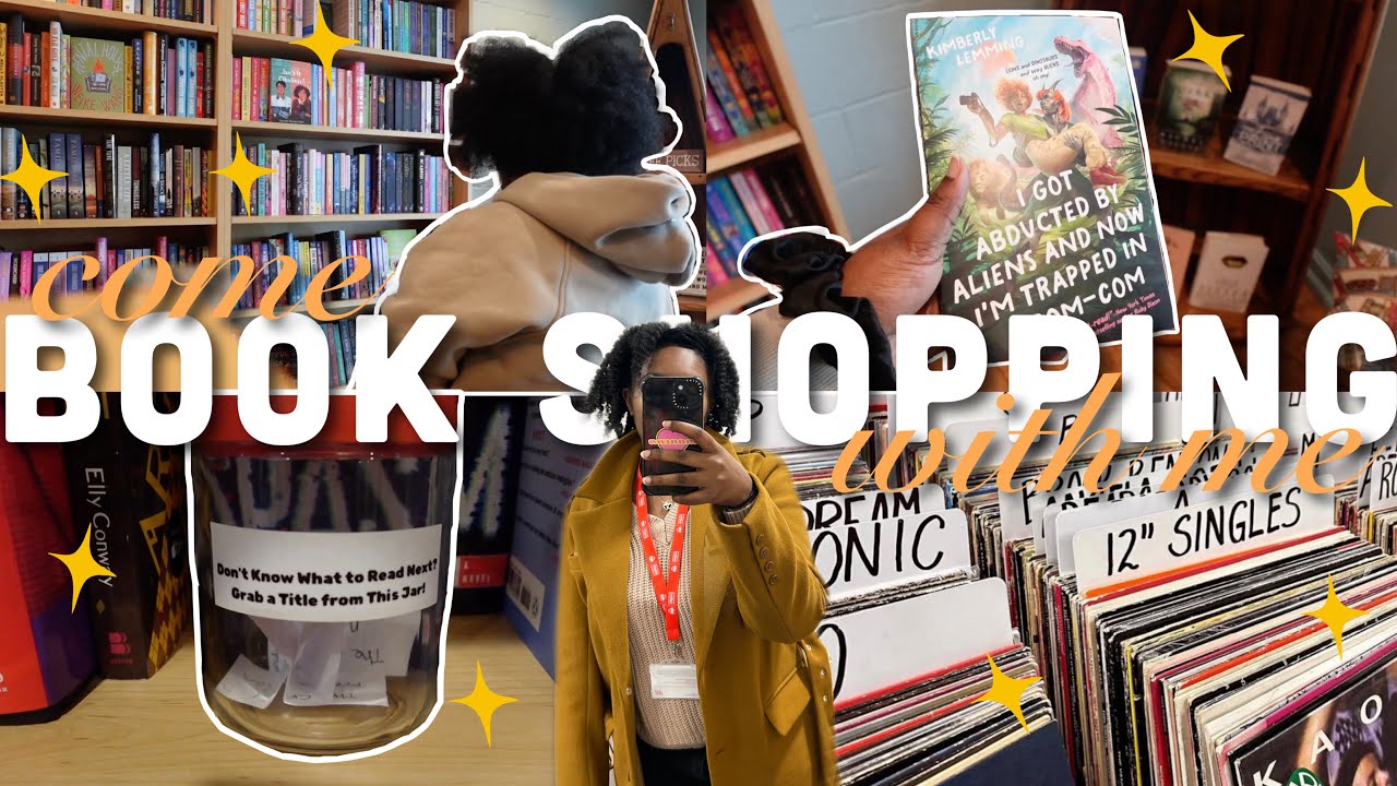 come book shopping with me 📚 ✨ 🛍️  | bookstore vlog + book and vinyl haul