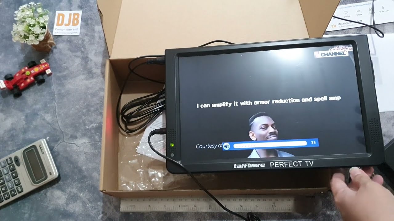 Set Top Box Taffware Perfect TV! Unboxing & First Review Portable Digital Tuner MP4 player D12