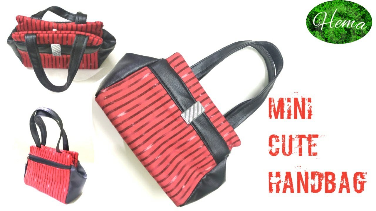 DIY Small Trendy Handbag Tutorial||Mini Designer Bag Making At Home #minibag #smallpurse #bagmaking
