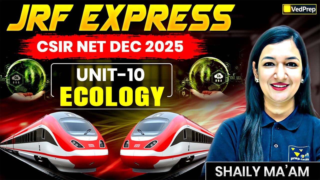 CSIR NET Dec 2025 | Ecology | Unit-10  | JRF Express | Shaily Ma&rsquo;am | VedPrep Biology Academy