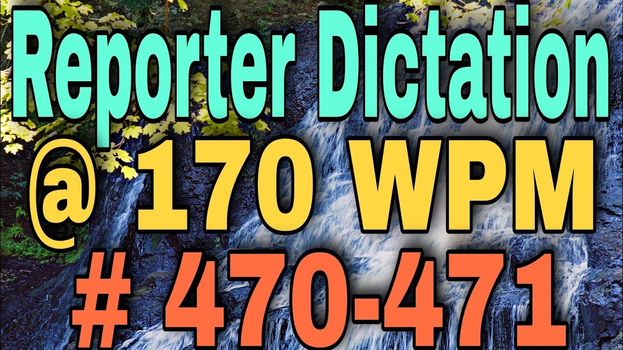 170 wpm english dictation | Parliamentary Reporter dictation 170 wpm in English | 1020 Words