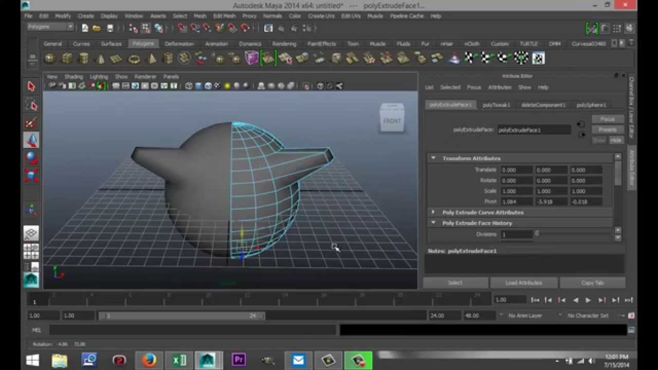 Учебник по Maya 2014: Как зеркально отображать объекты при моделировании коробок
