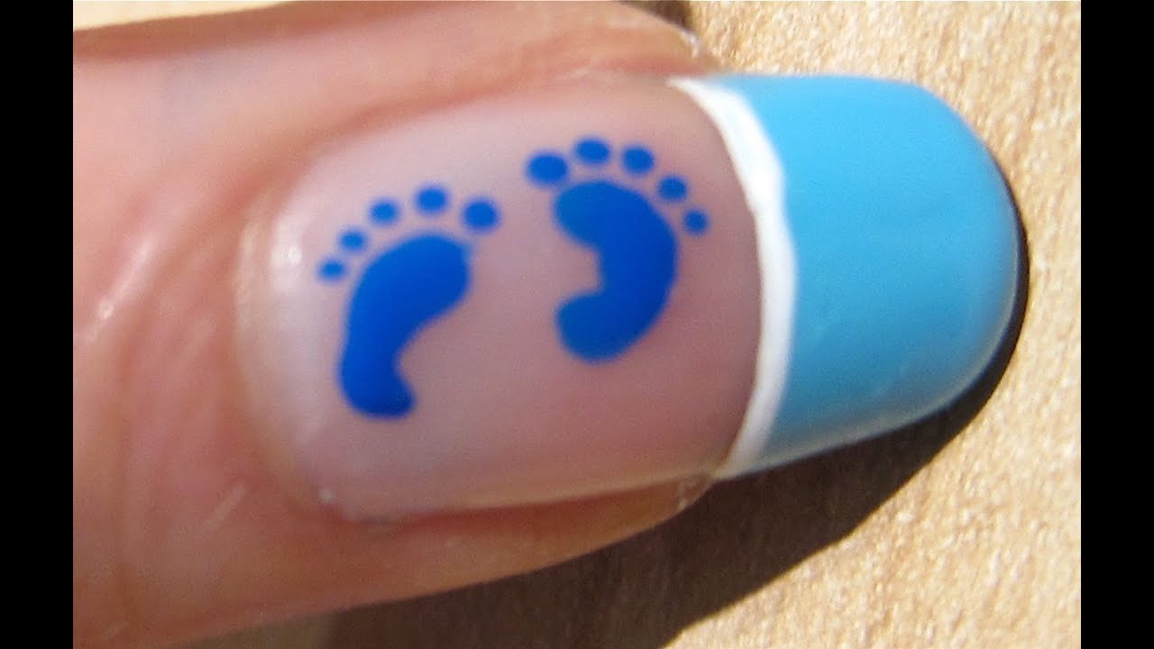 It's a BOY!!! - Baby Shower Nail Tutorial