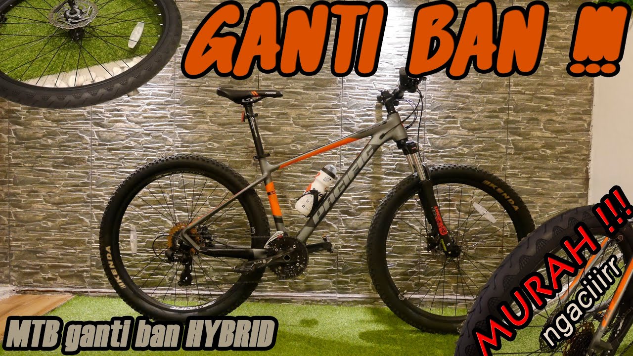 Ganti Ban Sepeda MTB Jadi Hybrid murah meriah !!