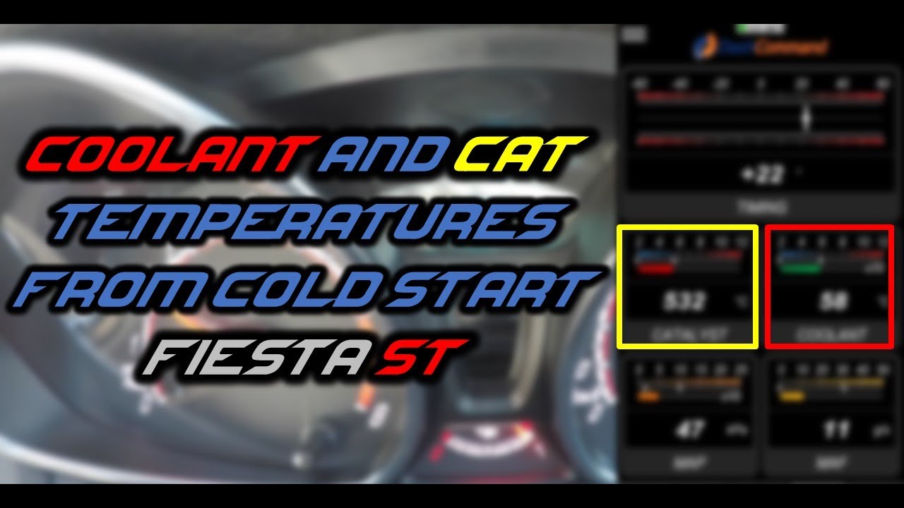 Ford Fiesta ST 2017 1.6 Coolant and CAT Temperature