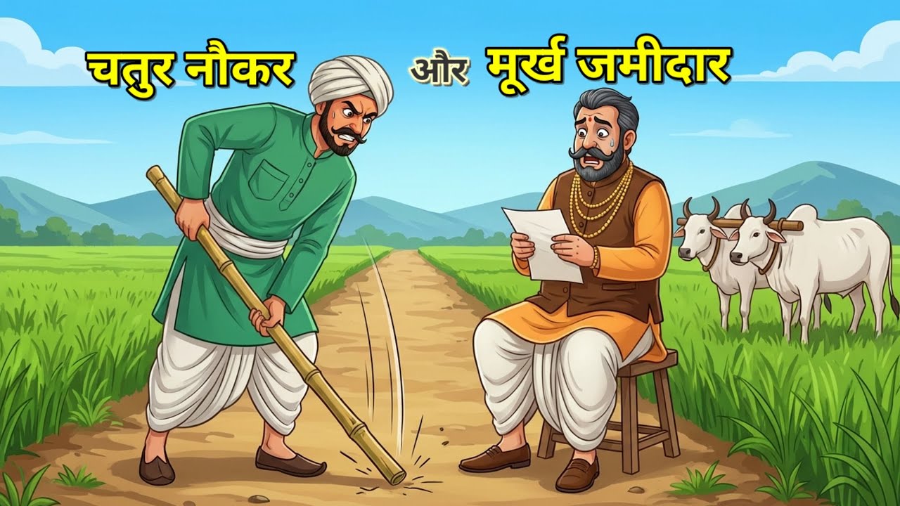 💠चतुर नौकर और मूर्ख जमीदार | Moral Story | शिक्षाप्रद कहानी | Panchtantra ki kahani  | Bedtime story