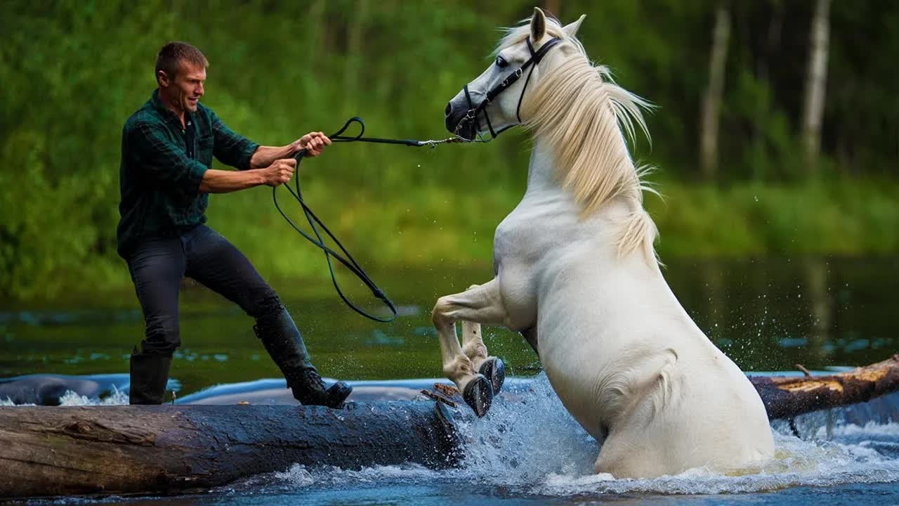 Un ranger salva un cavallo intrappolato nel fiume… ma quello che fa dopo lascia tutti senza paro