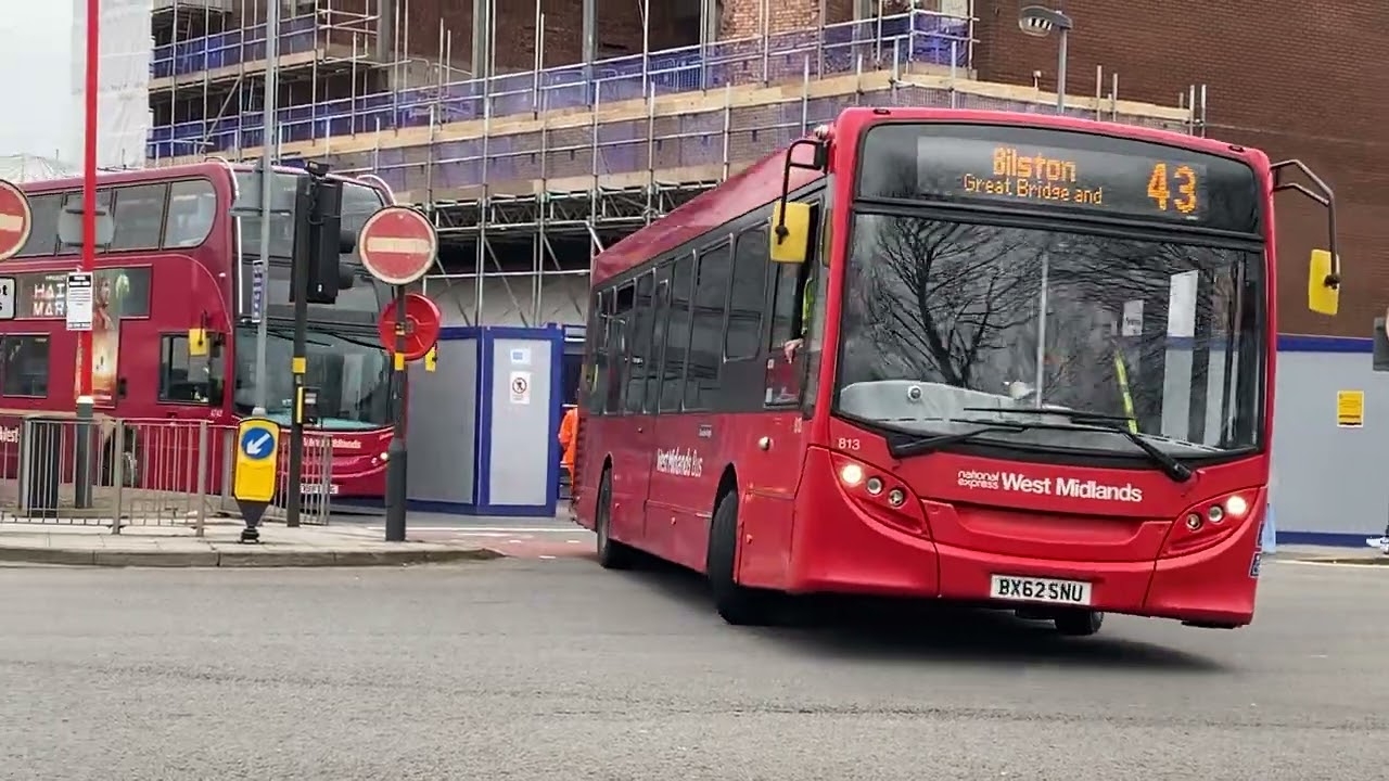 National Express West Midlands Enviro 200 813 Bus Route 43 Bilston 