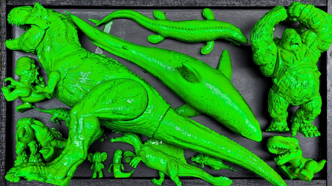 Dinosaurus Jurassic World Dominion: T-rex, Brachiosaurus, Catnap, King Kong, Godzilla, Skibidi