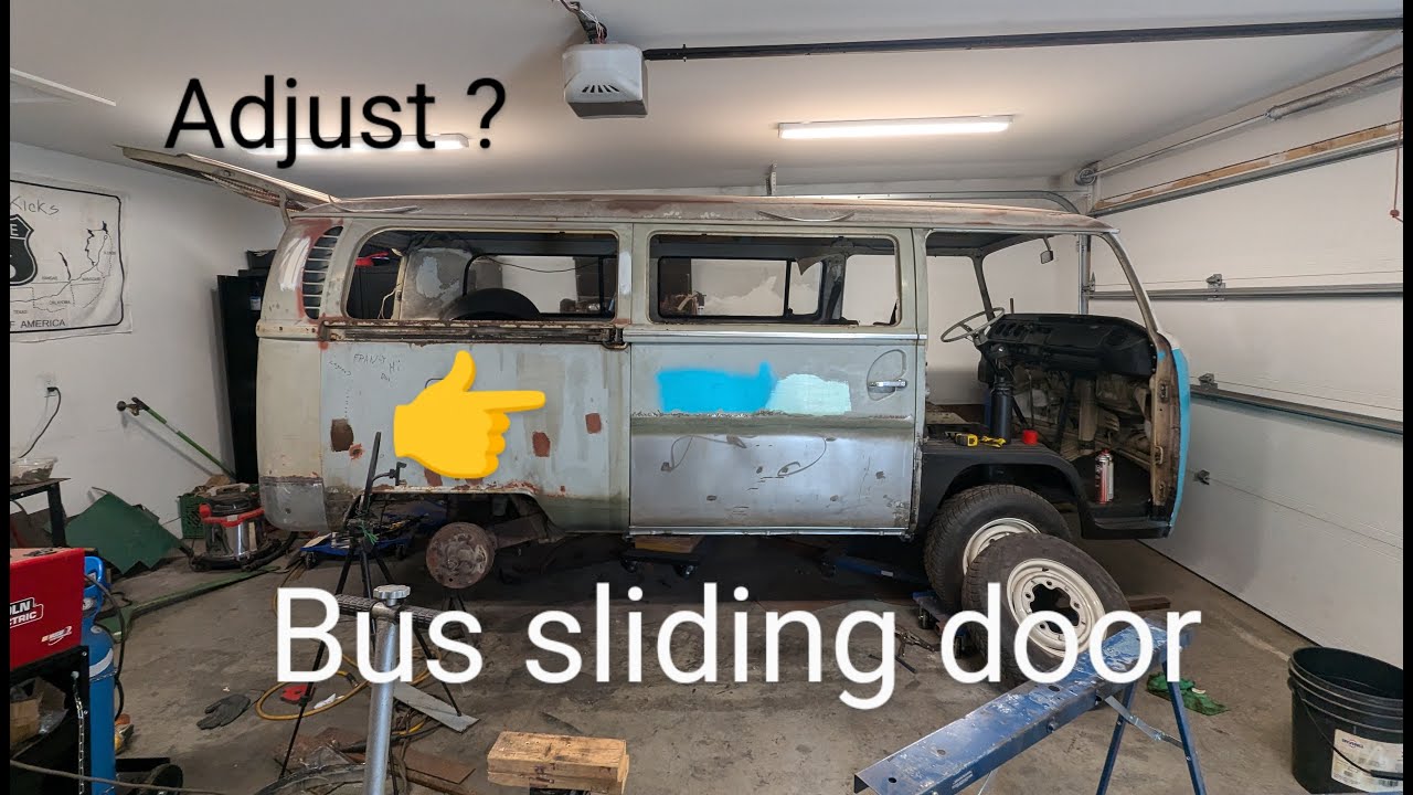 VW bus sliding door, how to adjust ?