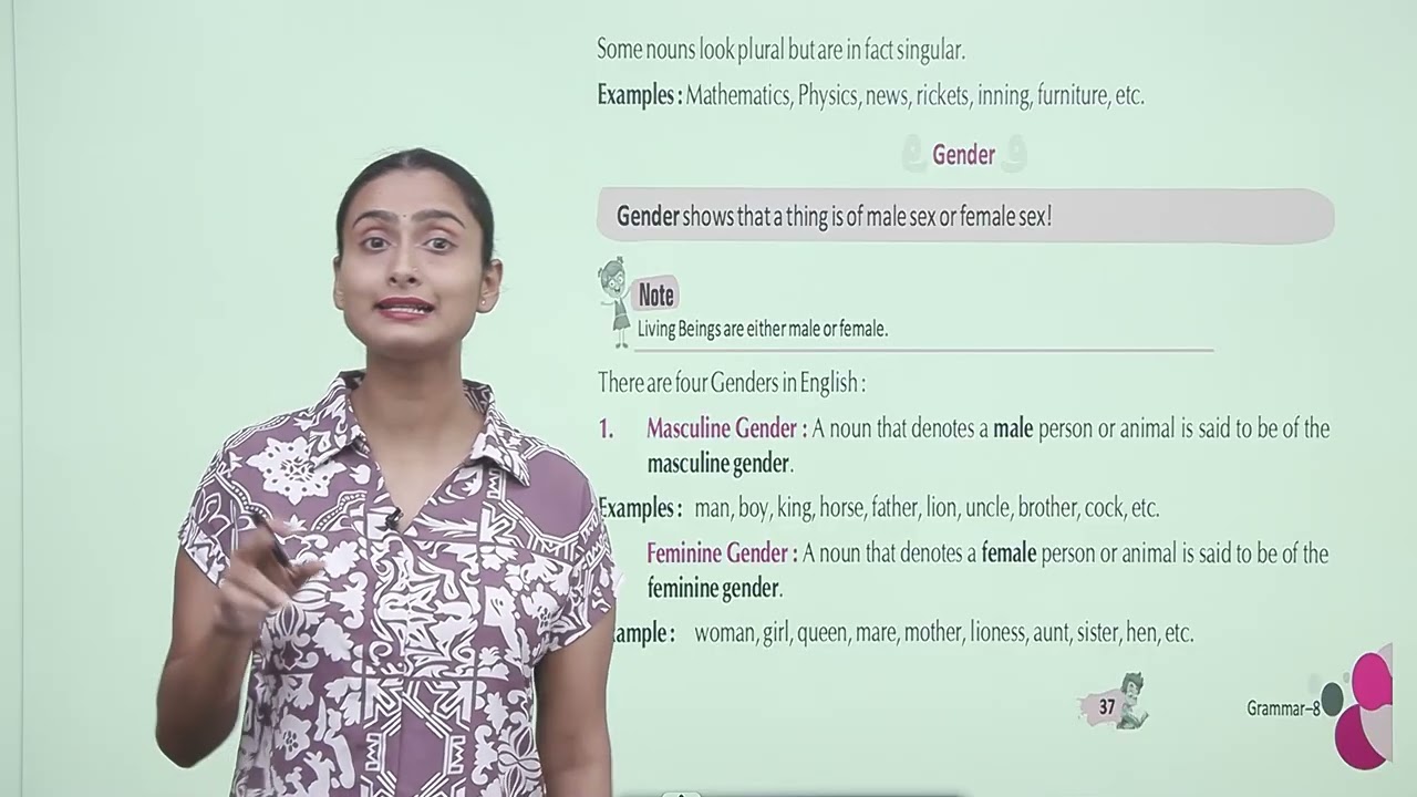 Ch 6 | Jophiel Books | Grammar | Class 8 | Number And Gender | For children