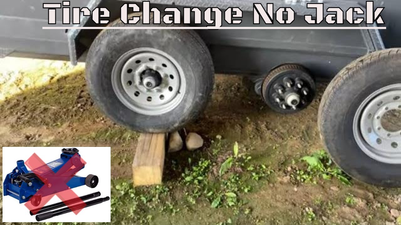 How To Remove A Tire On A Tandem Axle Trailer With No Jack
