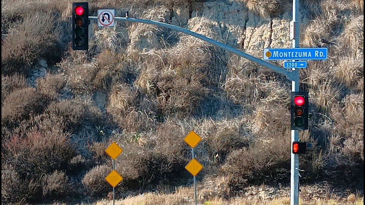 (AFTER) New & Worn Out LED Countdown Pedestrian Light (Montezuma Rd & Collwood Blvd)