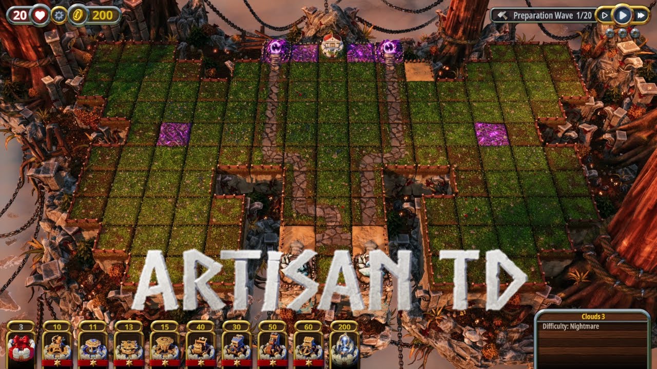 Artisan TD - Clouds 3 (Nightmare Difficulty with 3 Stars)