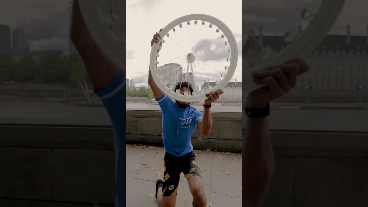 Riding on the FAMOUS LONDON EYE in England