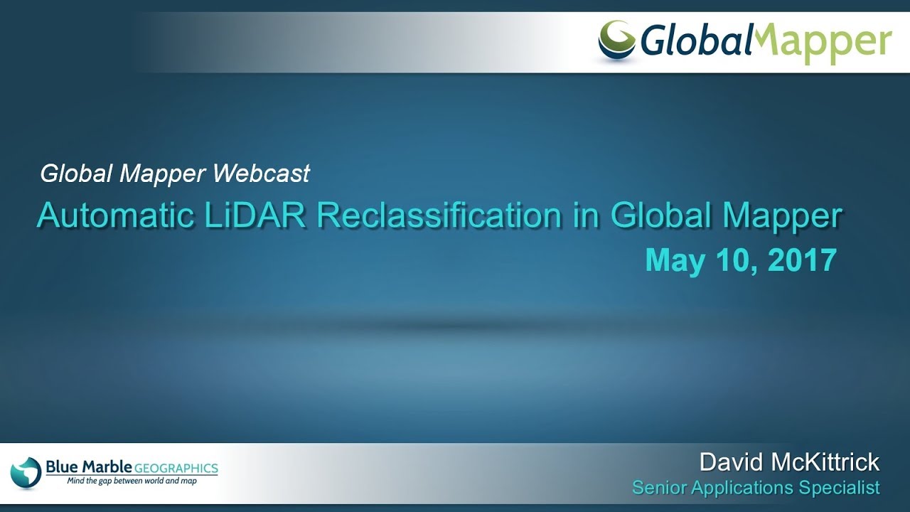 Automatic LiDAR Reclassification in Global Mapper