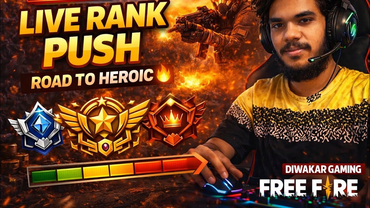 free fire live stream br rank push