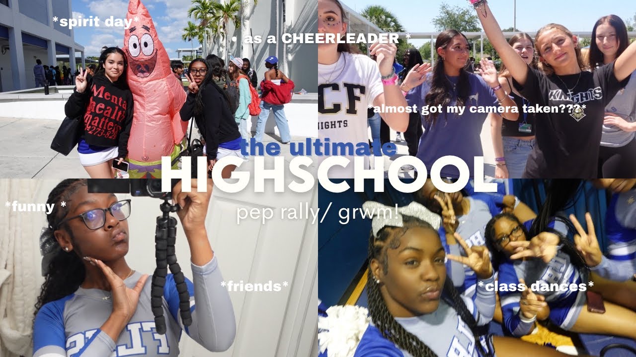 THE high-school CHEERLEADER pep rally/ grwm vlog! *CHAOTIC*