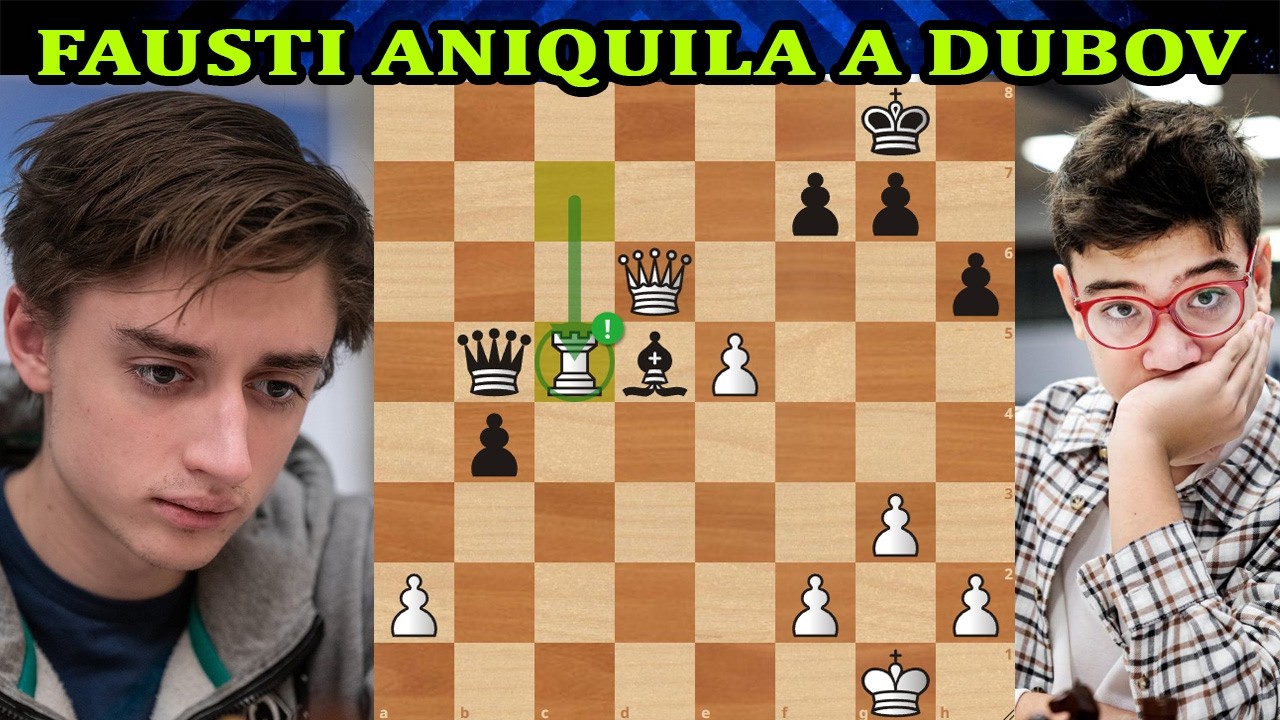 DUBOV RETA A FAUSTI Faustino Oro vs Daniil Dubov partida de ajedrez blitz a 3 minutos en chess.com