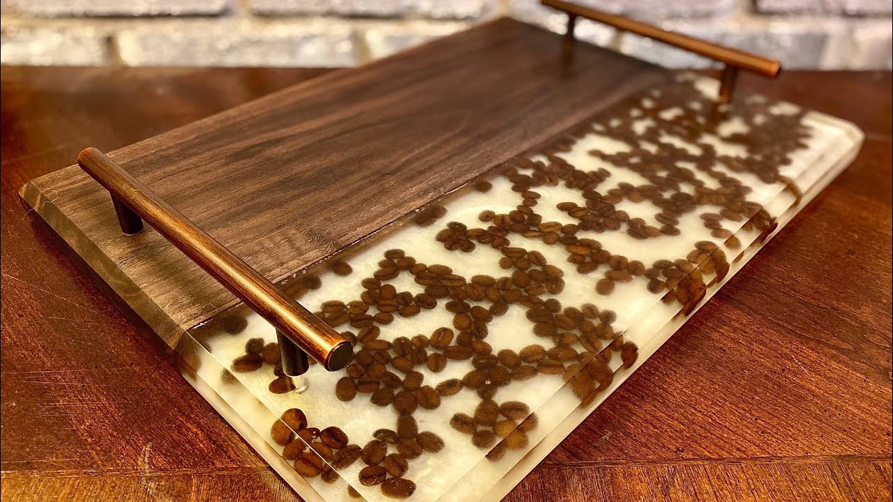 Walnut and Epoxy Resin Coffee Bean Board Tutorial