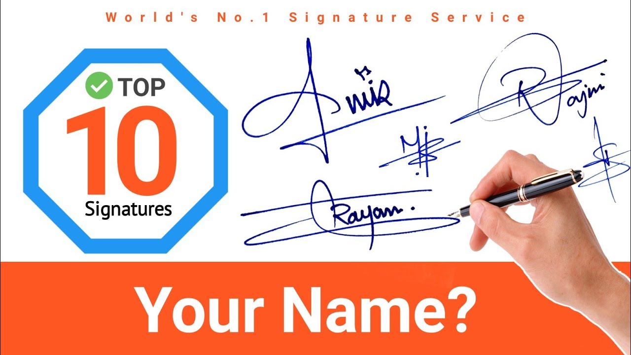 ✅ Top 10 Best Signature Styles | Signature Style Of My Name | How to make a signature | How to Sign