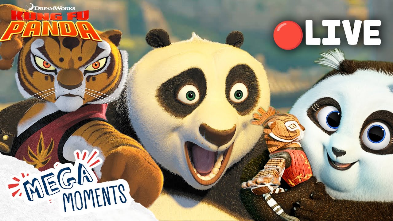 LIVE 🔴 From Training to DRAGON WARRIOR! 🐼👊 Kung Fu Panda 1 - 4 Extended Previews | Mega Moments