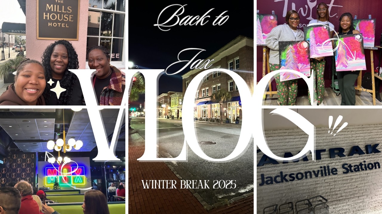 Winter Break VLOG | Christmas lights, Traveling to South Carolina and Tampa FL, Paint and Sip, etc
