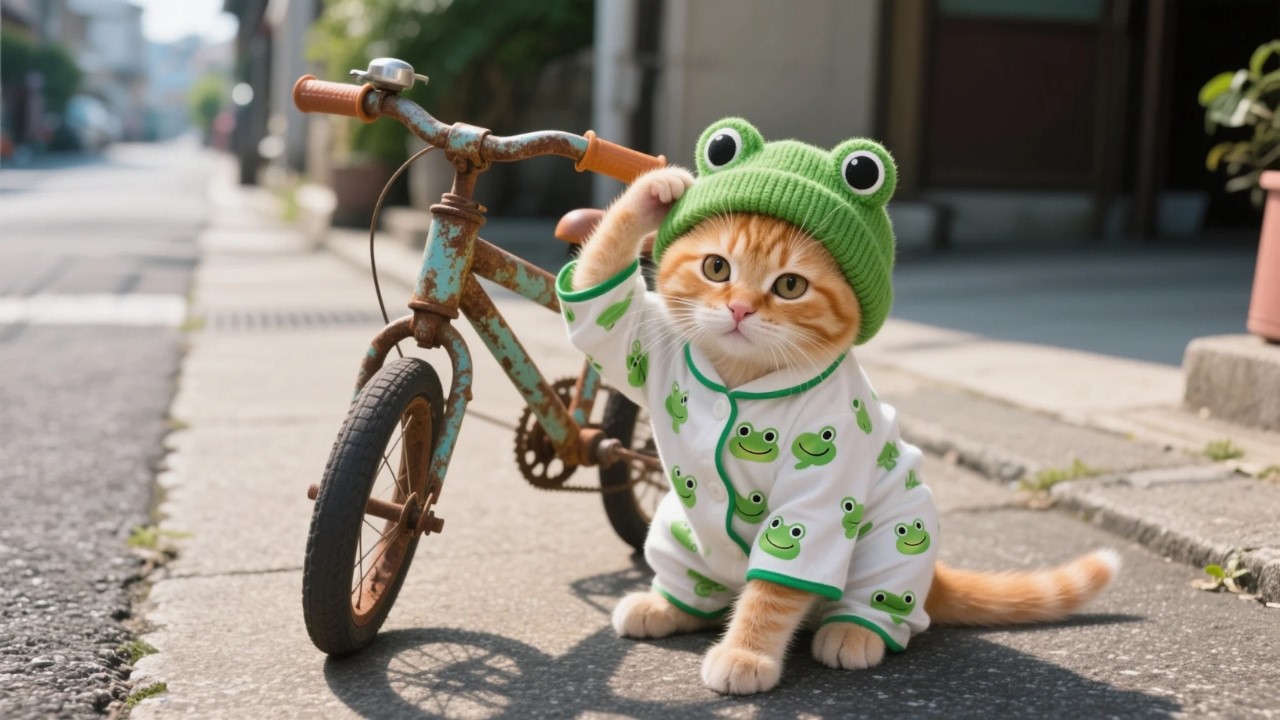 Ginger Kittens Bicycle Breakdown Makes Mama Cat Pick Cabbage to Buy a New Bicycle 🚲🥬😿