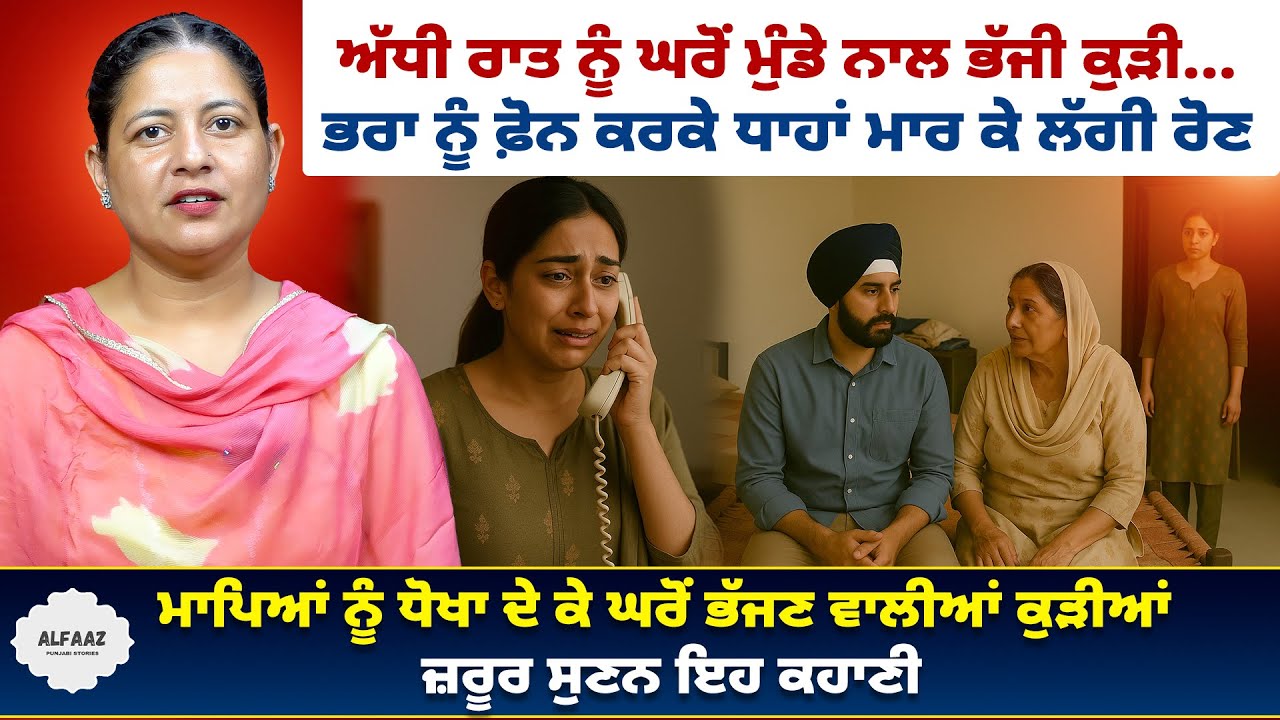 ਅੱਧੀ ਰਾਤ ਨੂੰ ਘਰੋਂ ਮੁੰਡੇ ਨਾਲ ਭੱਜੀ ਕੁੜੀ 2ਸਾਲ ਬਾਅਦ ਭਰਾ ਨੂੰ ਫ਼ੋਨ ਕਰਕੇ ਧਾਹਾਂ ਮਾਰ ਕੇ ਲੱਗੀ ਰੋਣ ‪@alfaaz065‬