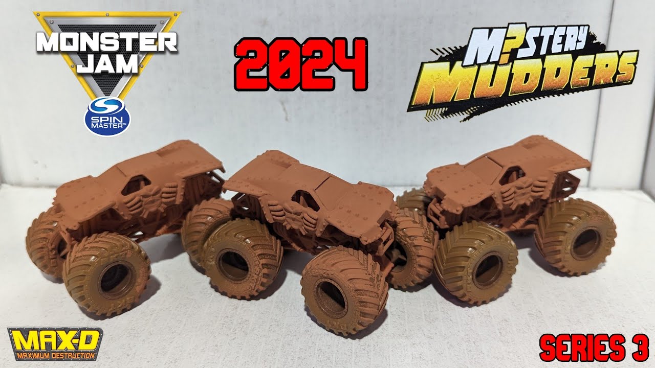 2024 Spin Master Monster Jam Mystery Mudders Series 3 Max-D Unboxing And Review