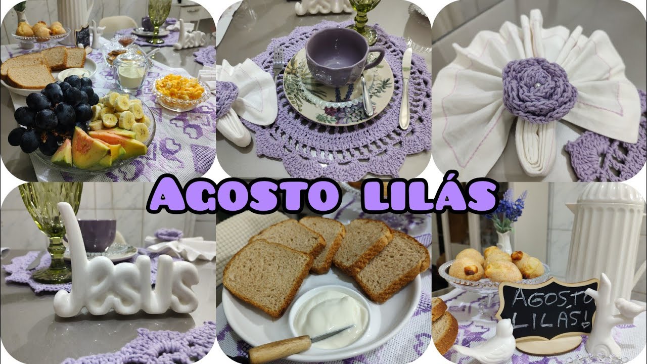 MESA POSTA CAFÉ DA MANHÃ/ AGOSTO LILÁS 💜