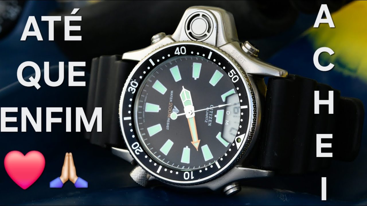 CITIZEN AQUALAND C022 PRATA NEW OLD STOCK + TUTORIAL