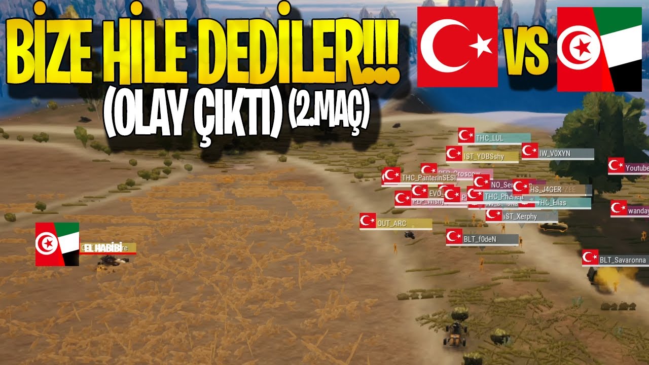 ARAPLAR BİZE HİLE DEDİ (OLAY ÇIKTI) 32 VS 32 TÜRKLER ARAPLARA KARŞI PUBG MAÇI #2