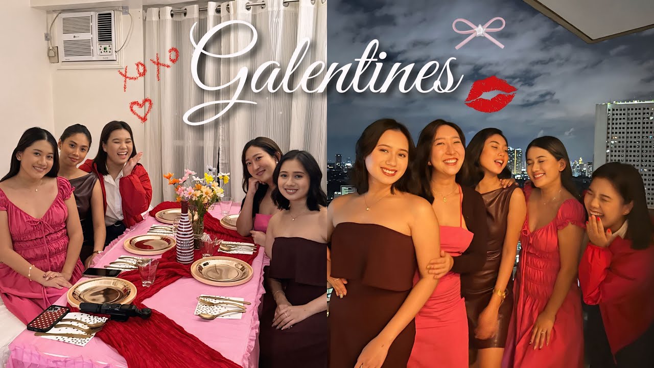 GALENTINES 💝 + small gift exchange with my girls! 🎁✨