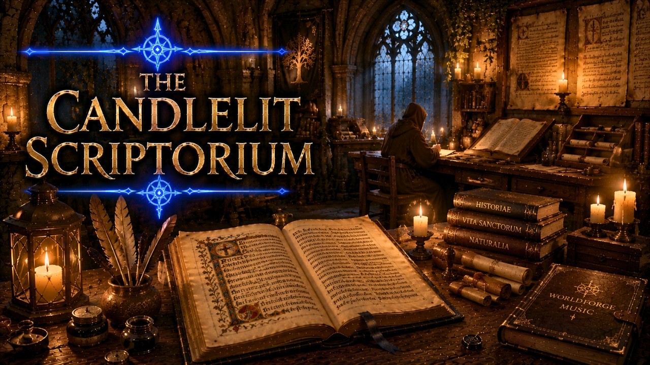 The Candlelit Scriptorium 🕯 Cozy Medieval Study Music (2 Hours)