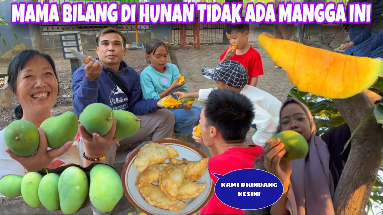 DIUNDANG KELUARGA ONLINE KE RUMAHNYA PANEN MANGGA DAN MAKAN SOTO, MAMA SENANG DAPAT MANGGA BESAR