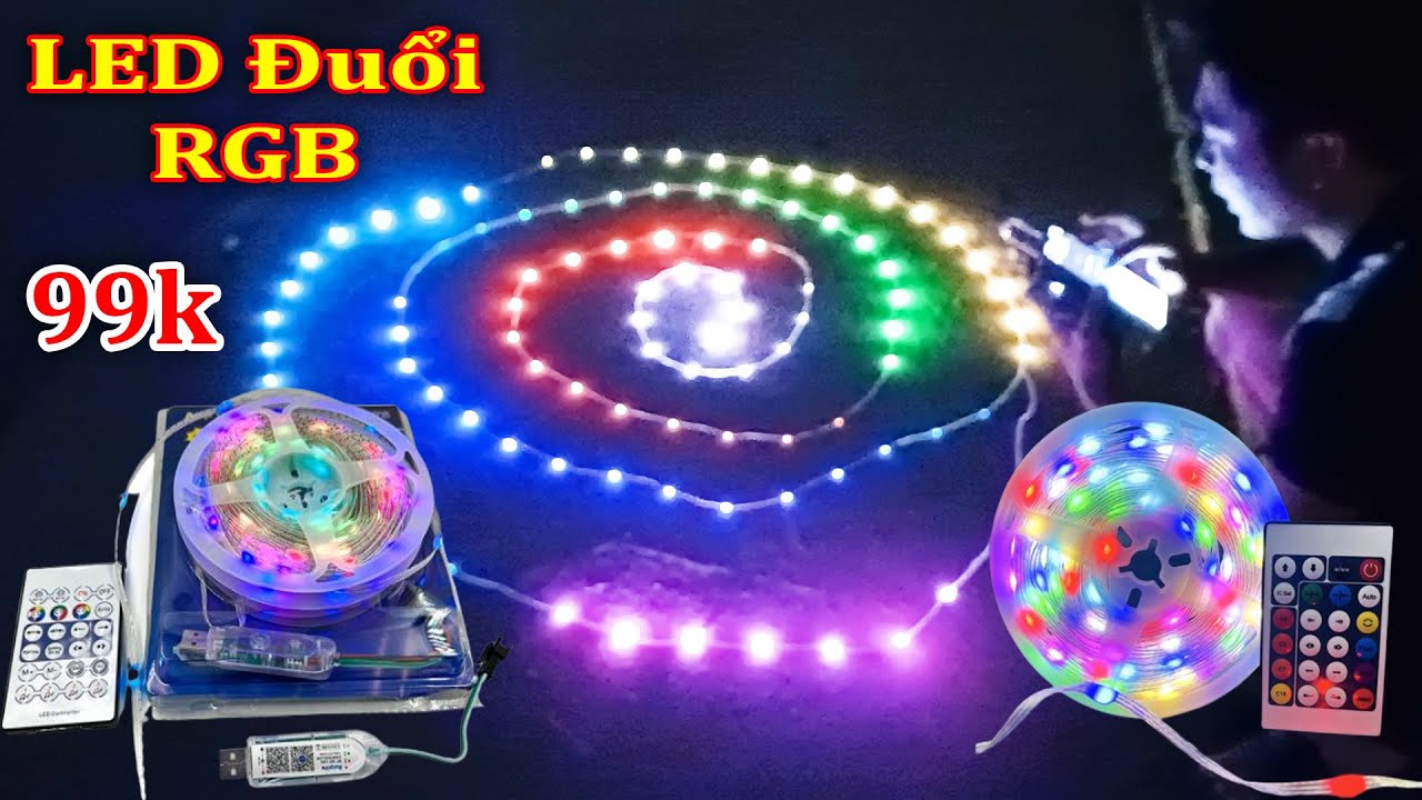 Trên Tay Đèn LED RGB Cảm Biến Giá Rẻ Cực Bền dành cho Trang Trí Tết 2023