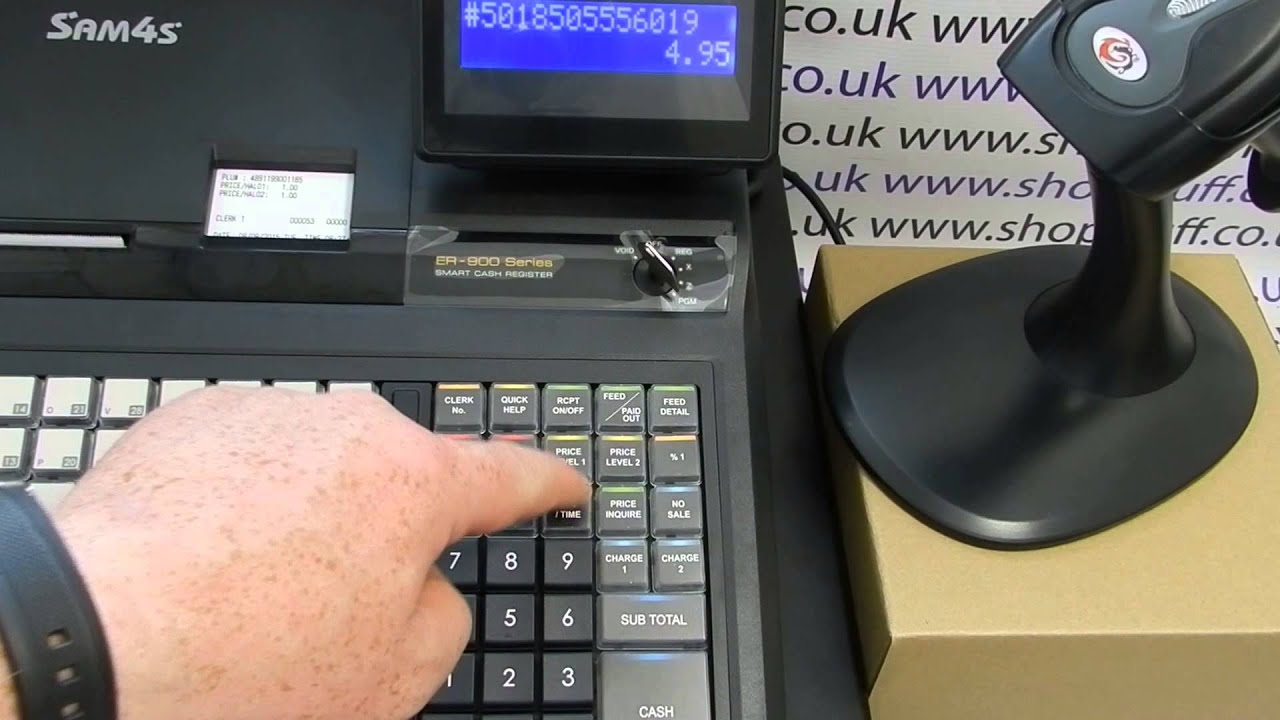 Sam4S ER-945: How to Program a Price for an EAN Barcode Product