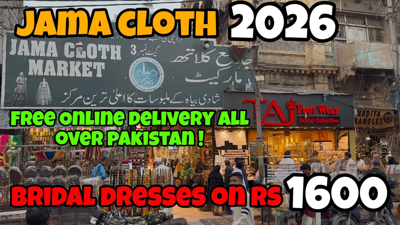 Jama Cloth Market New Video 2026 | Jama Cloth Market Karachi | Party Wear, Sarees, Bridal & Abaya ❤️