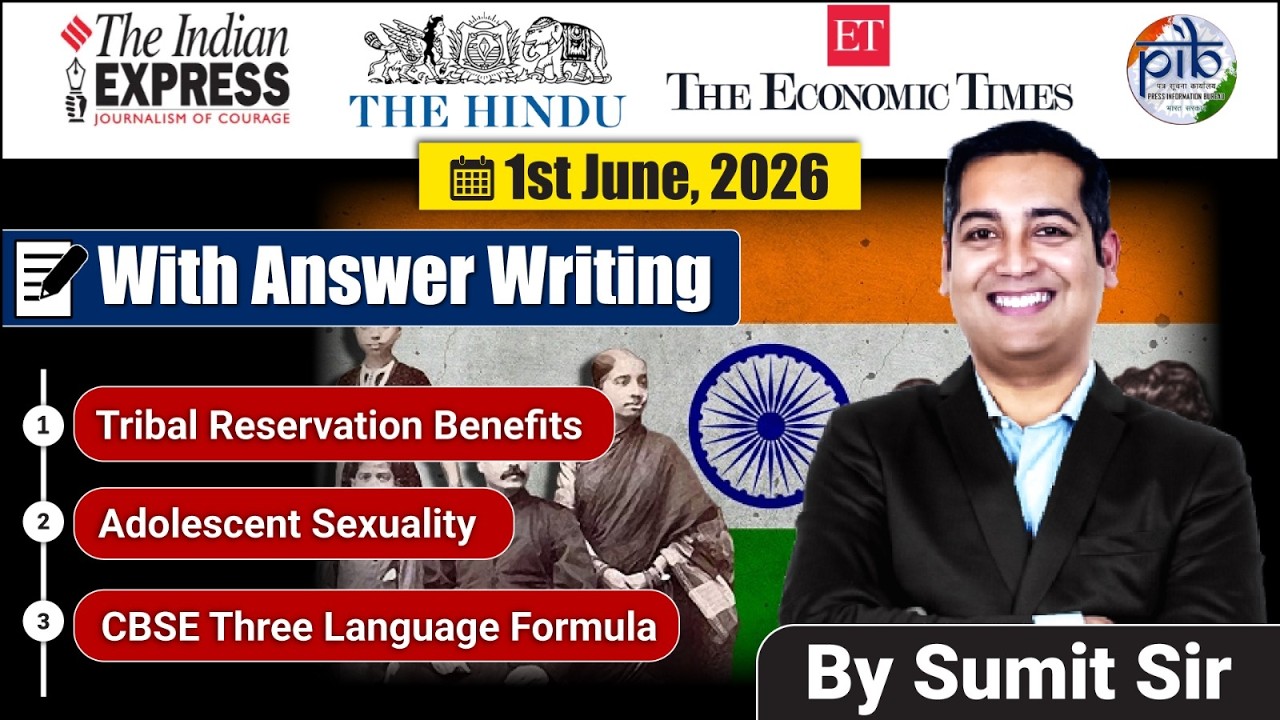 1 June, 2026 Editorial Discussion | Three Language, Tribal Reservation, Pocso and Abortion