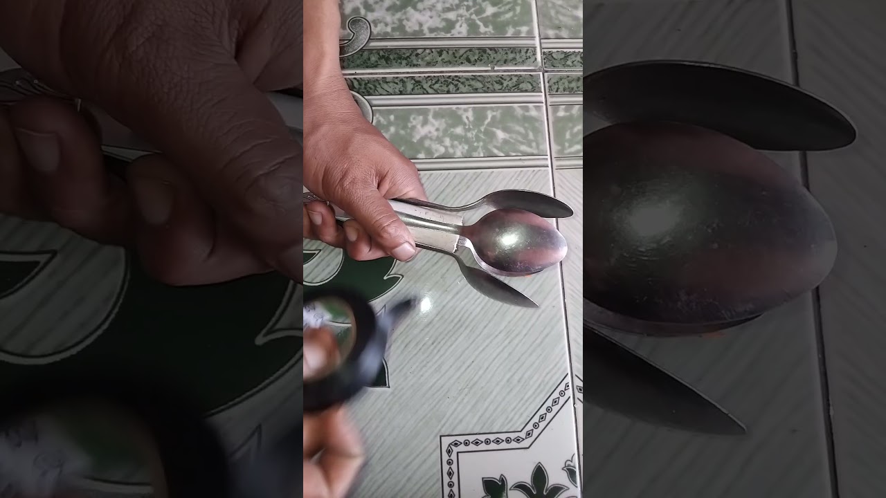 cara copot dan pasang lampu di ketinggian menggunakan sendok #diy #tipsandtricks #idekreatif #lampu
