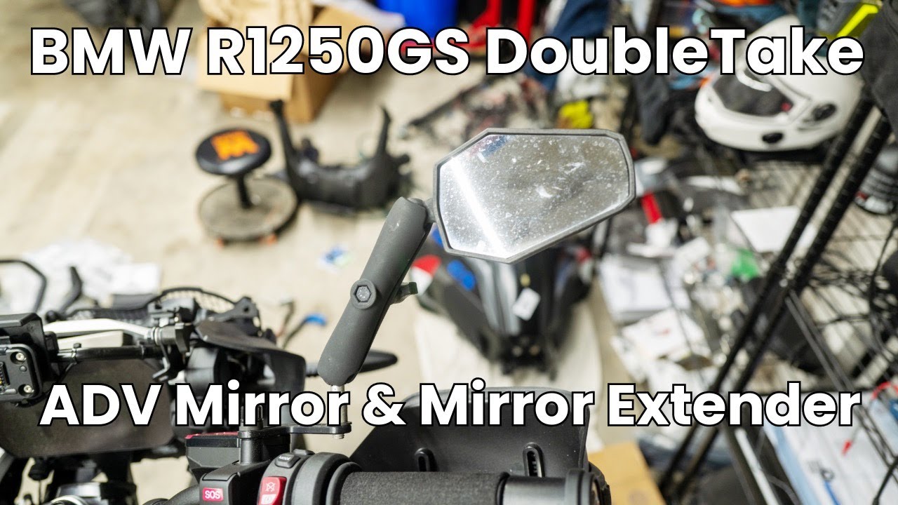 Install: DoubleTake adventure Mirrors + SW-Motech Mirror Extenders for R1250GS Adventure