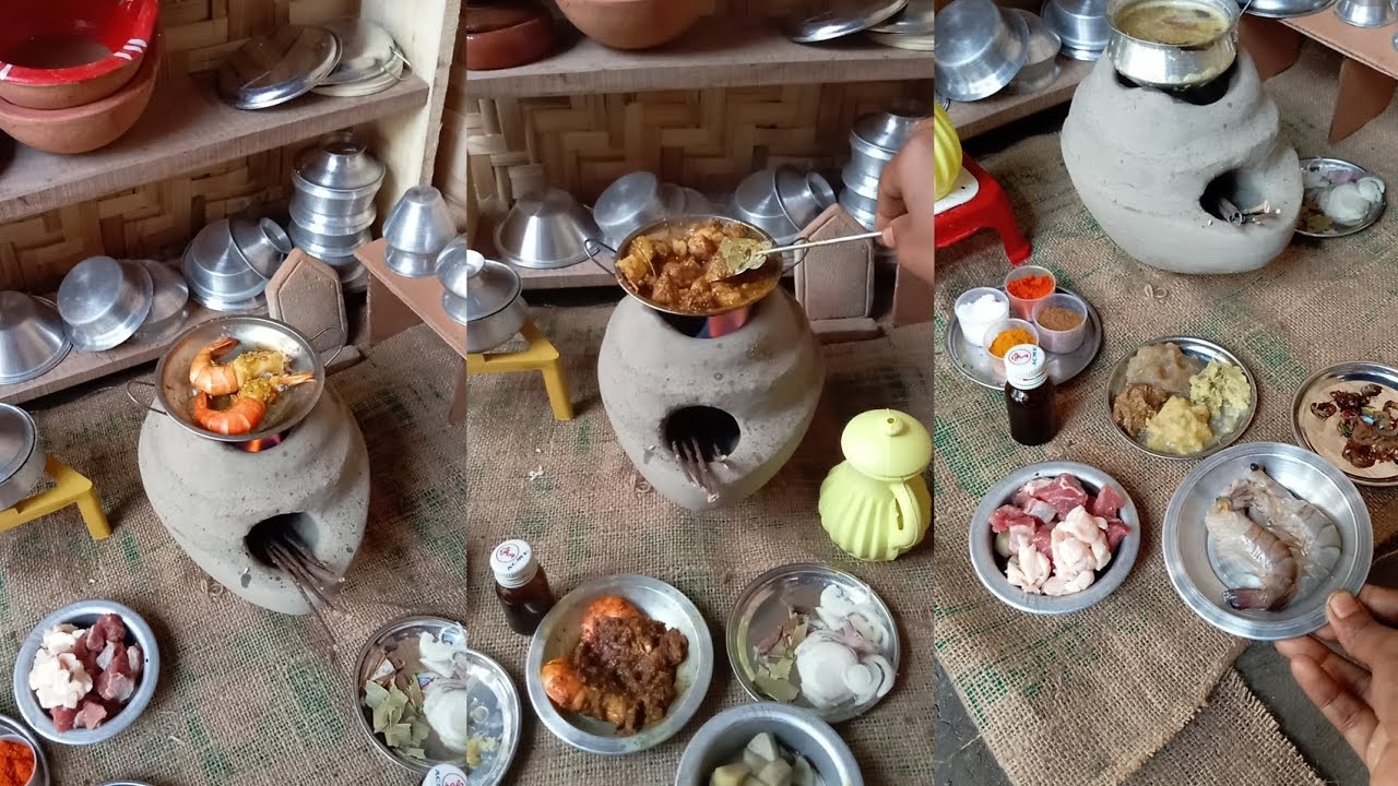 মিনি কিচেনে মহা ভোজের আয়োজন | Mini kitchen | Village life | Cooking | Recipe mini kitchen | 